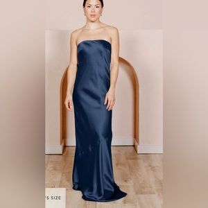 Revelry navy Leo strapless dress size 4